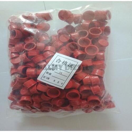 Fuel pump nozzle injector assembly dust cap size 14MM , it is about 350 pieces
