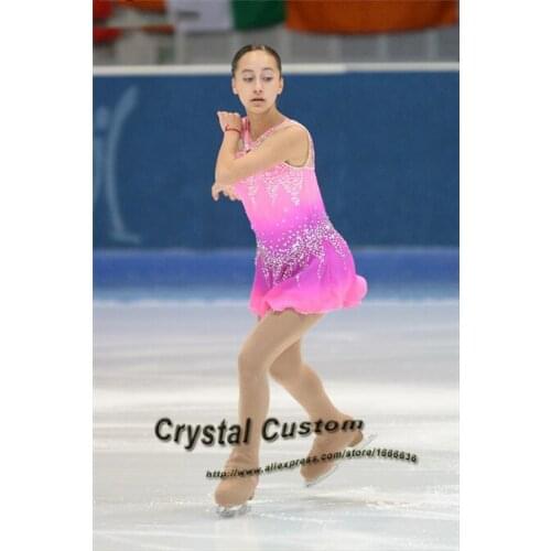 Ice Figure Skating Dress For Kids Fashion New Brand Figure Skating Dress For Competition DR3539