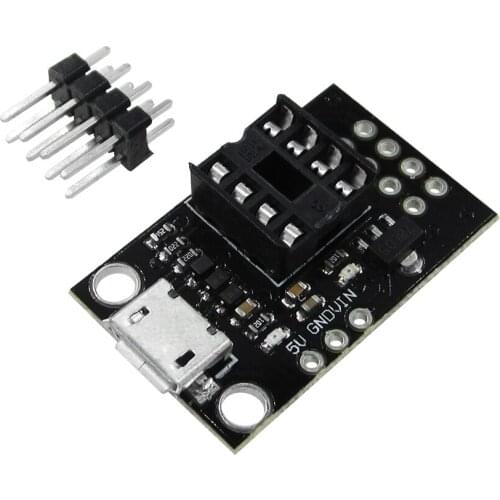 Pluggable Development Board For ATtiny13A/ATtiny25/ATtiny45/ATtiny85 Programming Editor Micro Usb Power Connector