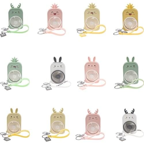Portable Cartoon Pattern Pocket Fans Usb Charge Mini- Hold Fans Student Outdoors Bring Fan ABS Mini Air Cooler Ventilador
