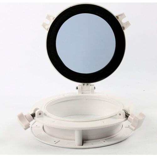 Seaflo 21cm Hole Boat Marine Round Functional Porthole Portlight Port Window ABS Anti-ageing UV Resistant