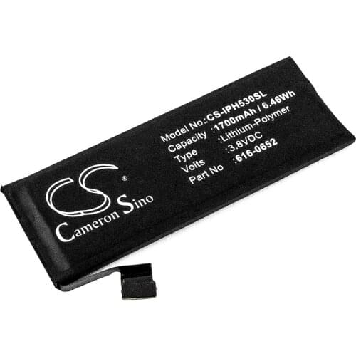 Cameron Sino Mobile SmartPhone Replacement Li-Polymer Battery 1700mAh For 616-0652 BLU A1234, A1457, A1516, Free Tools