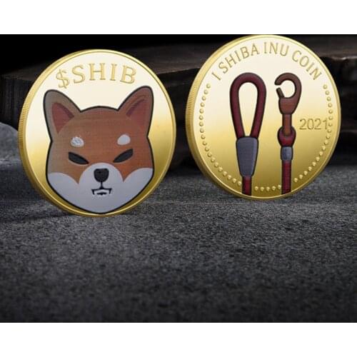 1 Shiba Inu Coin (SHIB) 2021 Creative Souvenir Bitcoin Coin Collectible Gift Art Collection Physical Commemorative Replica Coins