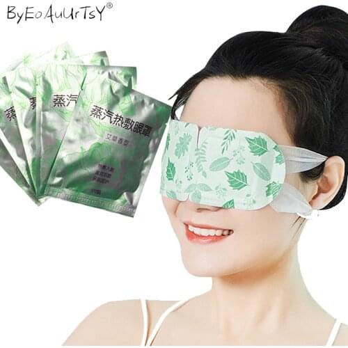 10pcs Steam Warm Eye Mask Compress Dark Circle Eye Bags Eliminate Puffy Wrinkles Anti Aging Eyes Fine Line Sleeping Eye Mask