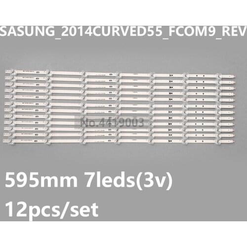 12Pcs/Kit LED Strip For 55 TV SAMSUNG_2014CURVED55_FCOM9_REV1.0_140820 55CA9550 SVS550AB5 L55H9600A-CUD LTA550FW01