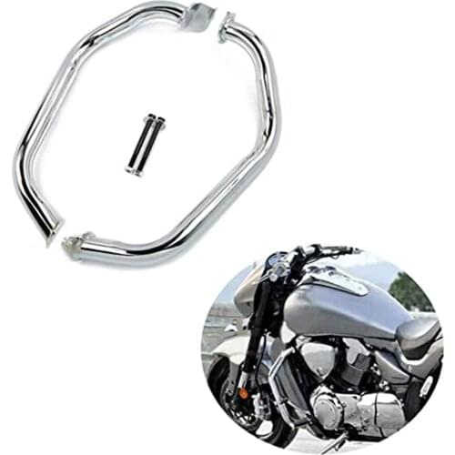 Chrome/Black 32mm Tube Highway Engine Guard Crash Bars Bumper Stunt Cage Frame Protection For Suzuki Boulevard M109R 2006-2020