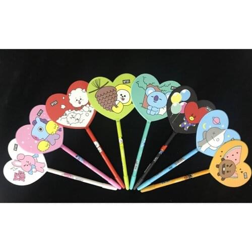 6Pcs/Set Cute Creative Cartoons Gel Pen Cartoon Kawaii Stationery Office School Supplies sweet pretty lovely Pen kids gift