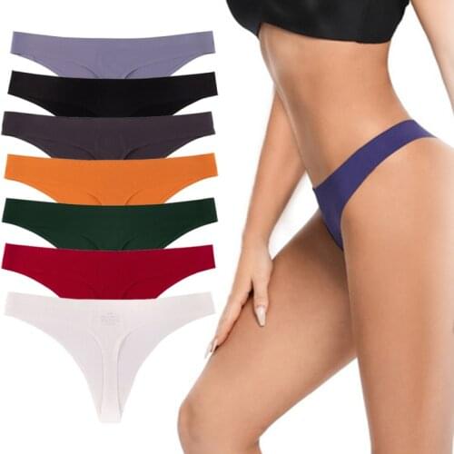 8pcs/lot G-string Panties for Women Sexi Underwear Sexy Sensual Lingerie T-back Thong Panties Seamless Briefs Underpant Pants