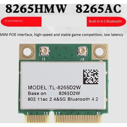 8265 AC 8265D2W WiFi Card 1200M 2.4/5G Dual Band Mini PCIE Bluetooth 4.2 for Win7 Win 8 Win 10