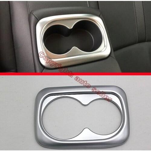 ABS Pearl Chrome Inside Interior Rear Cup Holder Cover Trim For Honda Civic 2016 2017