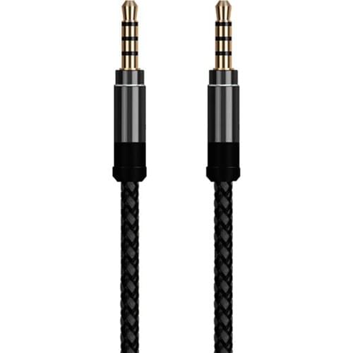 1.5m Nylon Jack Aux Cable 3.5 mm to 3.5mm Audio Cable Male to Male Kabel Gold Plug Car Aux Cord for iphone Samsung xiaomi