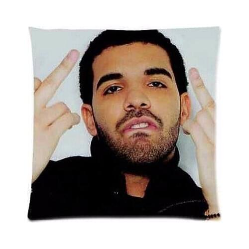 Free Shipping Customized New Brand Drake Fashion Square Zippered Pillowcase Nice Pillow Cover Two Sides Printing Fans Gift