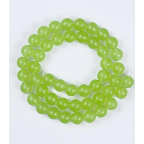 Natural Stone Beads B Color Apple Green Agate Round Loose Beads for Jewelry Making DIY Bracelet Earrings Accessories 4-12mm