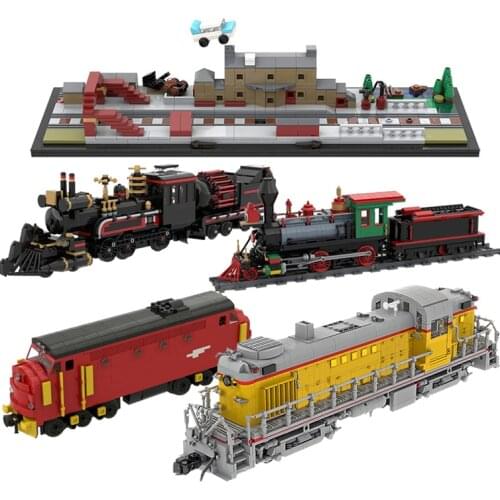 MOC-41639 Back to the Future 'Jules Verne' Time Train Model Blocks Railway Vehicle Bricks Set DIY Educational Kids Toys
