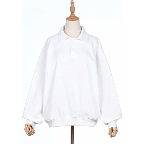 Designer sweatshirt polo neck streetwear women