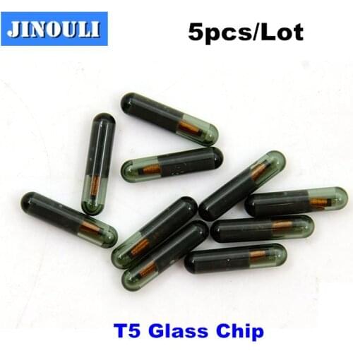 JINOULI 5PCS/LOT Car Key T5 ID20 Glass Auto Car KeyTransponder Chip