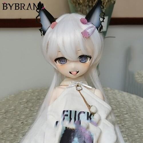 Bybrana BJD doll 1/31/41/61/8 High Temperature Silk Curly Hair 25 Colors Available