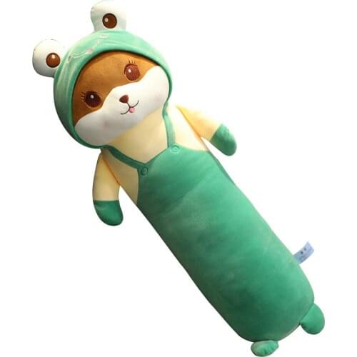 1pc 65-80CM Lovely Squirrel Turn to Dinosaur Unicorn frog Plush Toys Stuffed Sleeping Long Pillow Dolls Kids Lovely Gift