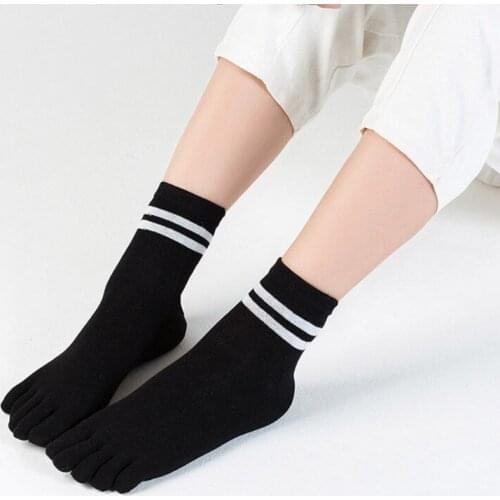 Women Toe Socks Cotton Striped Colorful Ladies Five Finger Socks Cute Harajuku Calcetines Medias De Mujer Streetwear Soks Girls