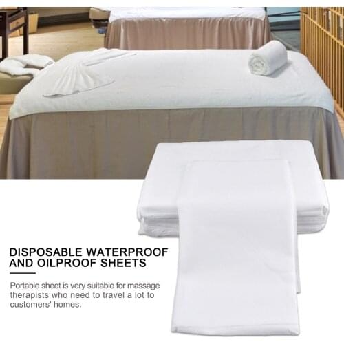 50pcs Disposable Massage Table Sheet Spa Bed Sheets Bed Cover Waterproof Protection Non-woven Cover For Beauty Salon Home