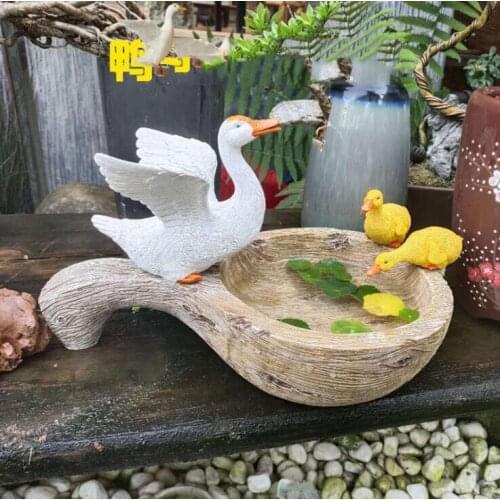 Outdoor Garden Duck Hydroponic Snail Flower Pot Resin Sculpture Balcony Courtyard Ornaments Decoration Park Lawn Accessories