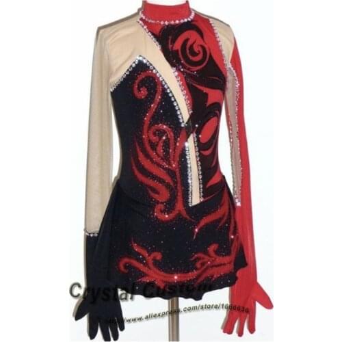 Adult Custom Figure Skating Dress Graceful New Brand Women Ice Skating Dresses For Competition R2831