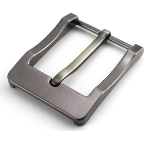 Metal 4cm Belt Buckle Mens Casual End Bar Heel bar Single Pin Belt Half Buckle Leather Craft Jeans Webbing fit for 38mm belt