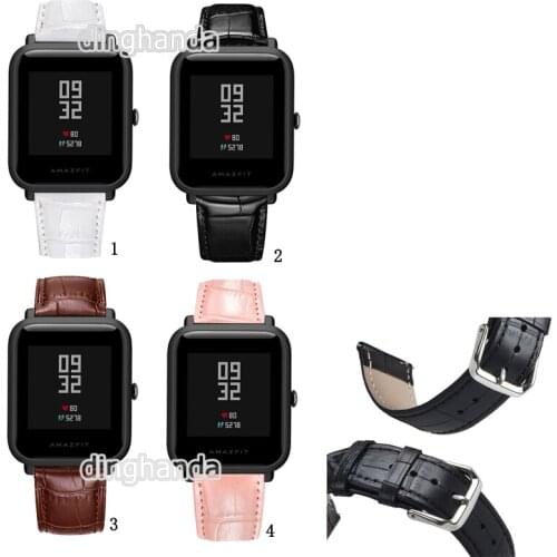 20mm Quality Leather Watch Band Strap For Huami Amazfit Bip/Bip Lite/Bip S/Bip S Lite/Bip U Series