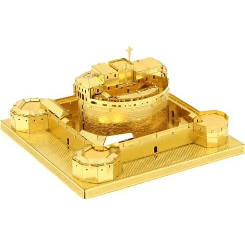 Rome Sant'Angelo Architectural Building DIY laser cutting Jigsaw puzzle model 3D Nano Puzzle Architecture Toys for adult Gift