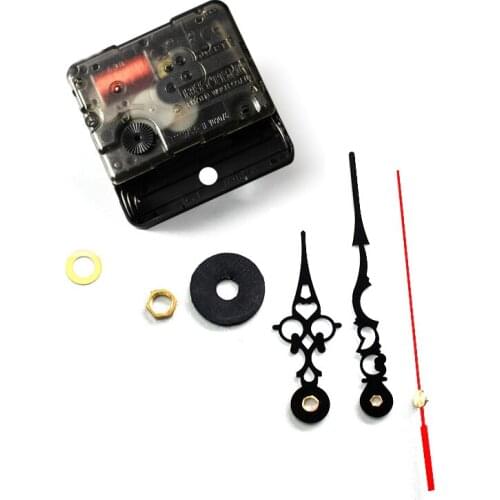 R Plastic quartz clock movement with Beautiful Black hands Silent Movement sweep mechanism DIY Clock Accessory Kits