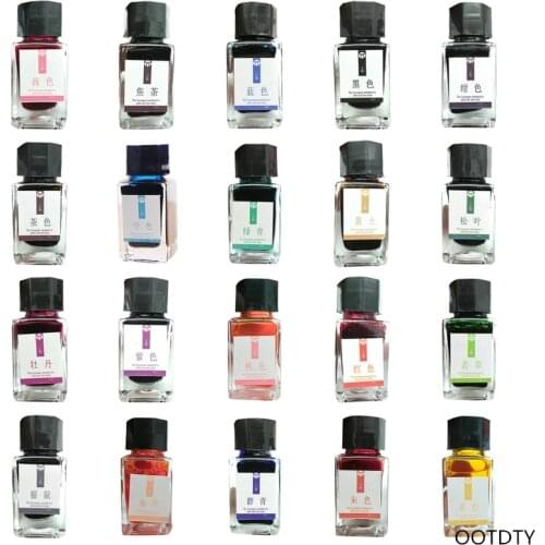 Bottled Drawing Pen Inks Colorful Not Clogging Smooth Writing for Crystal Glass Pen Dip Pen Calligraphy