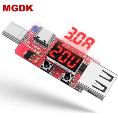 PD Quick Protocol Type-c Charger PD2.0/3.0 5V9V12V15V20V automatic voltage detector for xiaomi PD charger trigger Fixed voltage