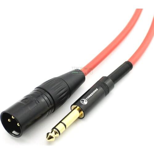 1Pcs Yongsheng XLR male to balanced large three-core YS202D-BG fever audio AME230 microphone cable YS137N-BG plug