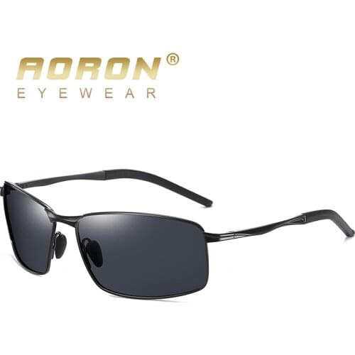 AORON Sunglasses Men/Women Polarized Sunglasses Alloy Frame UV400 Sun Glasses Classic Rectangle Mirror Glasses Eyewear AORON651