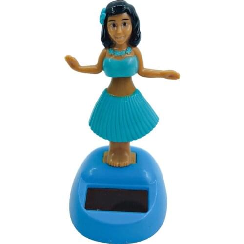 Solar Powered Dancing Girl Doll Figure Toy Car Home Display Decor
