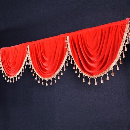 Wedding backdrop curtain swags for stage background thicker velvet drape swag with tassel decoration for event party curtain