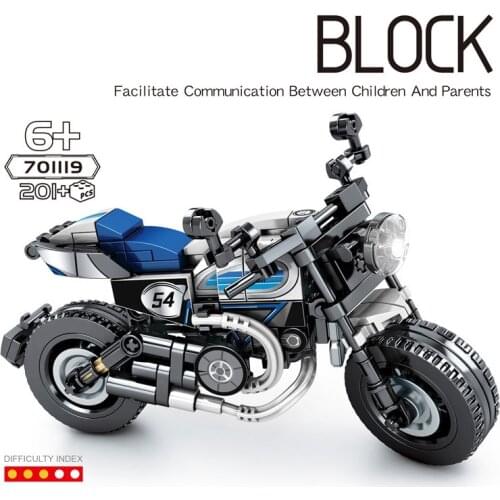 Technical motorcycle building block ducatis scrambler icon 800 Full Throttle motor model vehicle cafe racer steam bricks toys