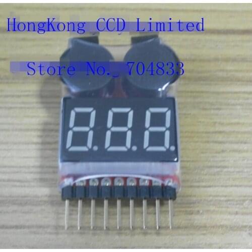 For Lipo Battery Voltage Tester Volt Meter Indicator Checker Dual Speaker 1S-8S Low Voltage Buzzer Alarm