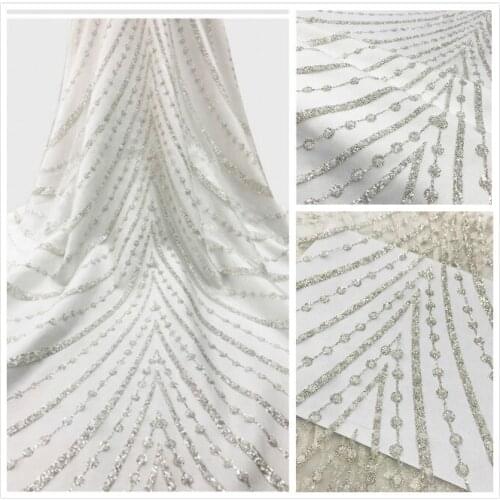 2020 New Spring And Summer Fashion Womens Clothing Fabric Wedding Dress White Mesh Cloth Powder Ironing Fabric