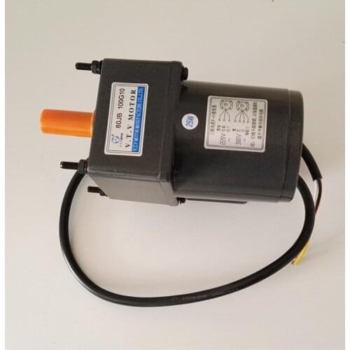 VTV 80mm 25W 220V 380V 3 Phase Gear Motor 80JB100G10 Gear Reduction Ratio 1:100