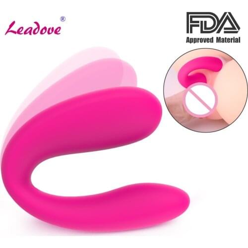 U Shape G Spot Vibrator Quiet Dual Motor Clitoris Stimulate Vibrators Stimulation Panty Vibrator Sex Toy for Women SHD-S058