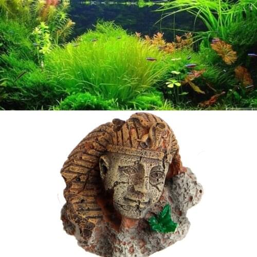 Egyptian Pharaoh Ancient Sphinx Ruins Aquarium Ornament Fish Tank Decoration Dropshipping