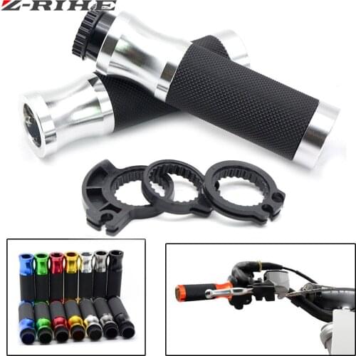 7/8" 22mm Universal Motorcycle Handle Grips CNC Aluminum+Rubber For honda 125 200 390 RC125 RC200 RC399