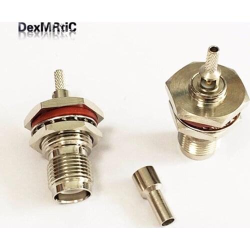 1pc RP-TNC female jack RF Coax Connector Crimp RG316,RG174,LMR100 for Straight Nickelplated NEW wholesale