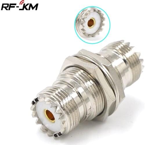 1PCS UHF PL-259 SO-239 Female To UHF Female Jack RF Straight Connector Adapter Nickel