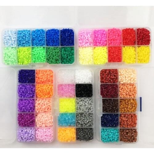 2.6mm Hama Beads box package Pegboard perler PUPUKOU beads Kids Education Diy Fuse Bead Jigsaw Puzzle 3D For Children abalorios