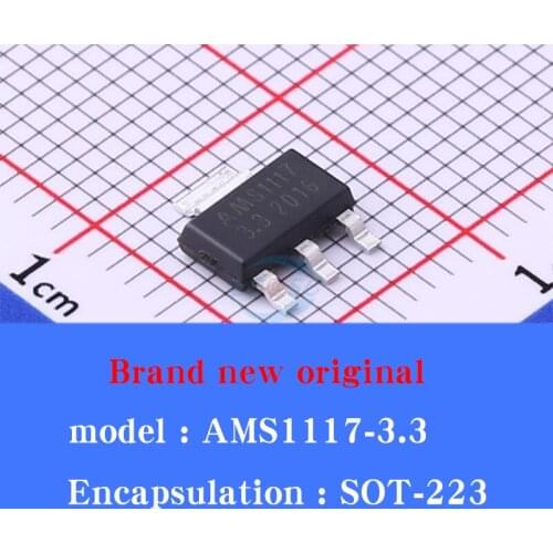50 PCS/ AMS1117-3.3 Brand new original Voltage stabilized power supply chip step-down IC