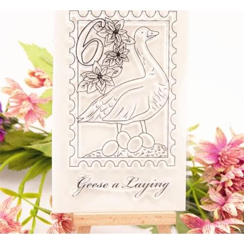 9.5x14.5cm No6 goose Transparent Clear Stamps Silicone Seals Roller Stamp DIY scrapbooking photo album/Card Making