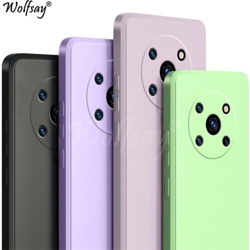 Candy Case For Honor Magic3 Case Bumper Solid Color Liquid Full Cover Case For Honor Magic 3 Magic3 Cover For Honor Magic3 6.76"