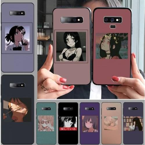 Cute aesthetic anime girl Phone Case For Samsung S6 S7 edge S8 S9 S10 e plus A10 A50 A70 note8 J7 2017
